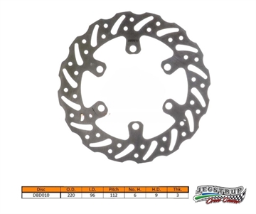 Bremseskive for Delta Braking Kawasaki KX 100 årg. 6 - 15  